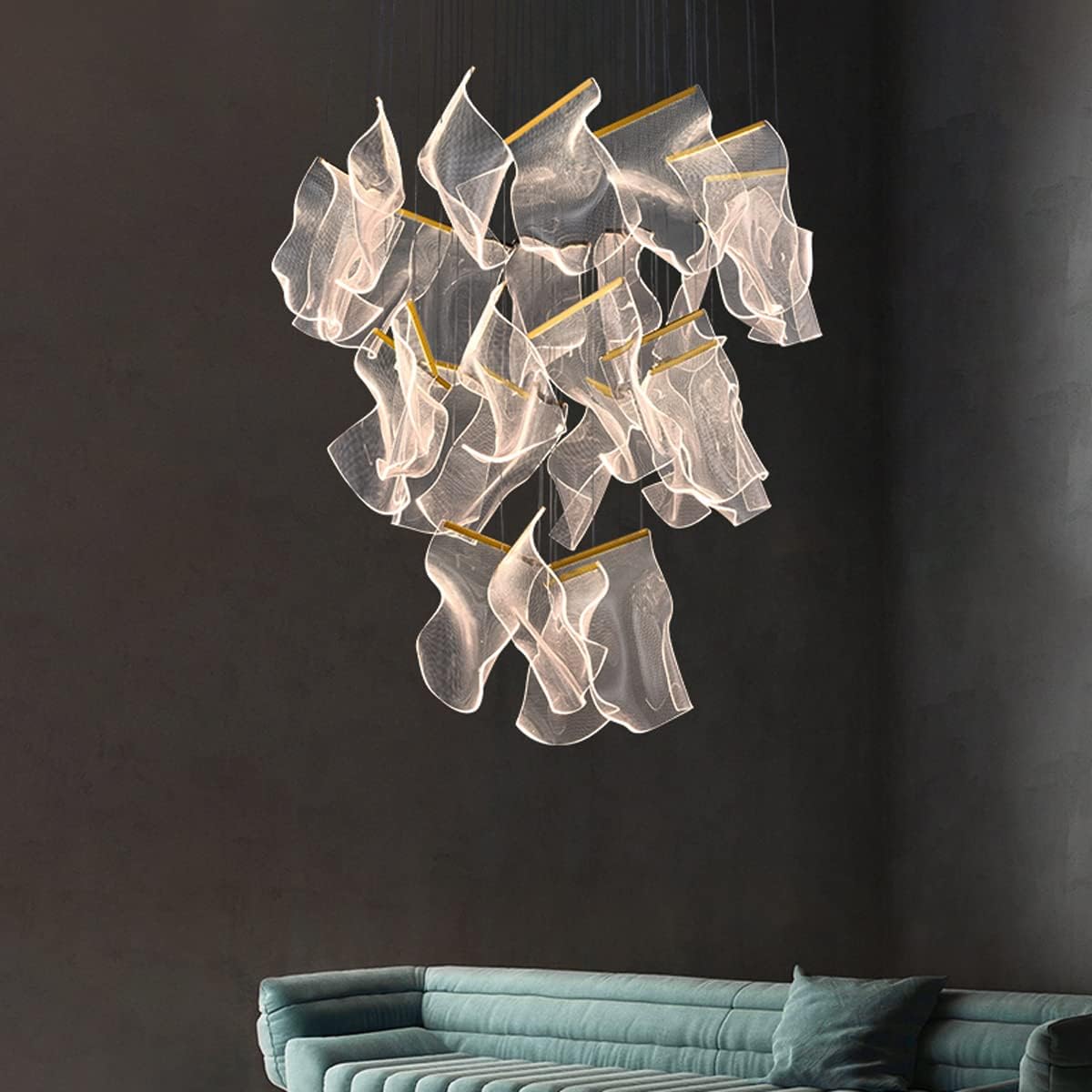 LED осветително тяло Luxury PAPER QUILL GOLD 25 елемента Еквивалент 500W