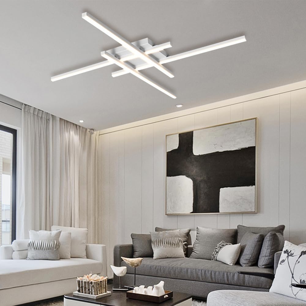 LED осветително тяло 4 Modern LINES Бяло Еквивалент 400W Дистанционно