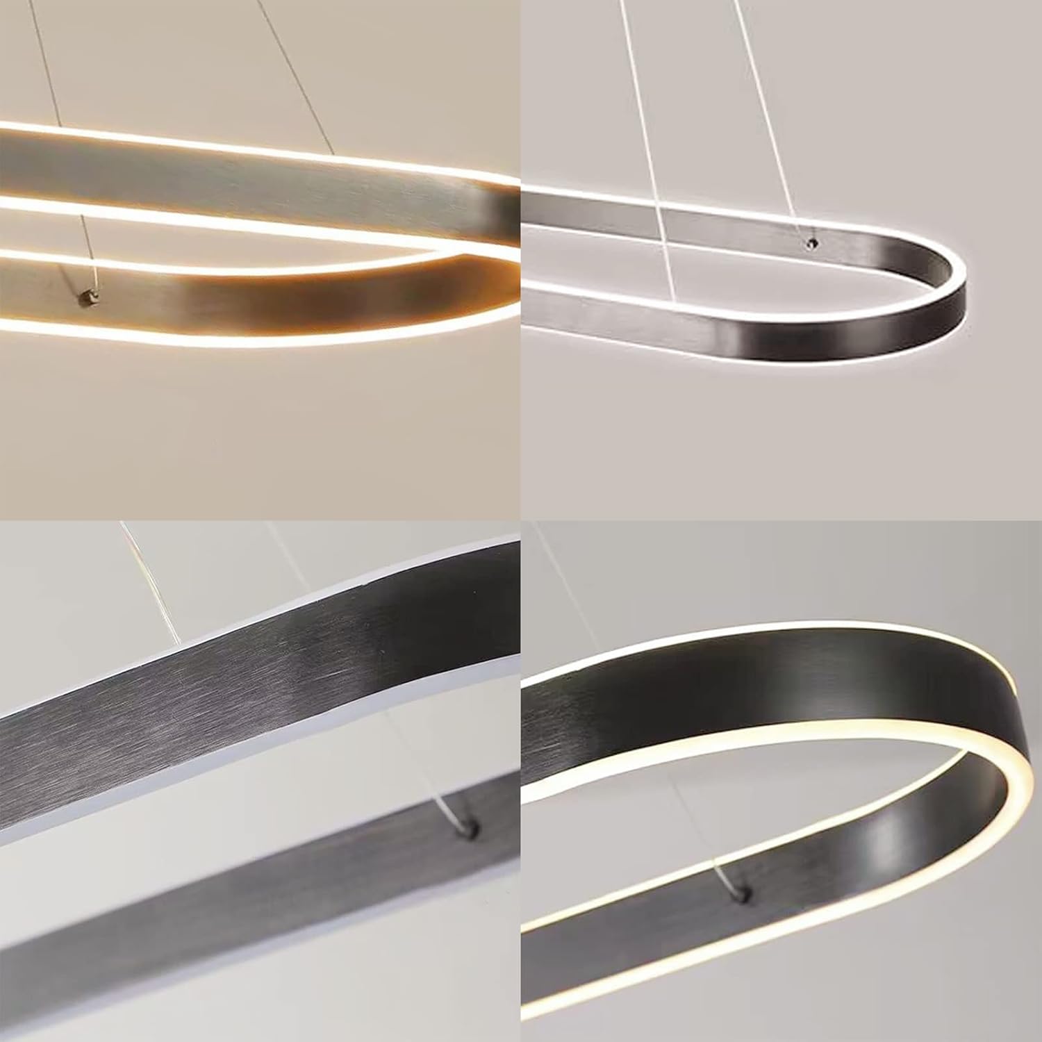 LED осветително тяло KING Black 1 сегмент овал еквивалент 400W с дистанционно