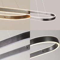 LED осветително тяло KING Black 1 сегмент овал еквивалент 400W с дистанционно