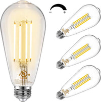 LED крушка E27 4W Филамент ST64 ДИМИРАЩА