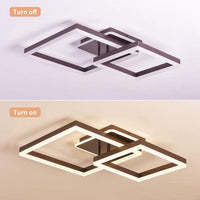 LED осветително тяло TWO SQUARE Кафяво Еквивалент 600W Дистанционно