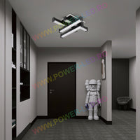 LED аплик LINNES SQUARE 62W BLACK Еквивалент 300W