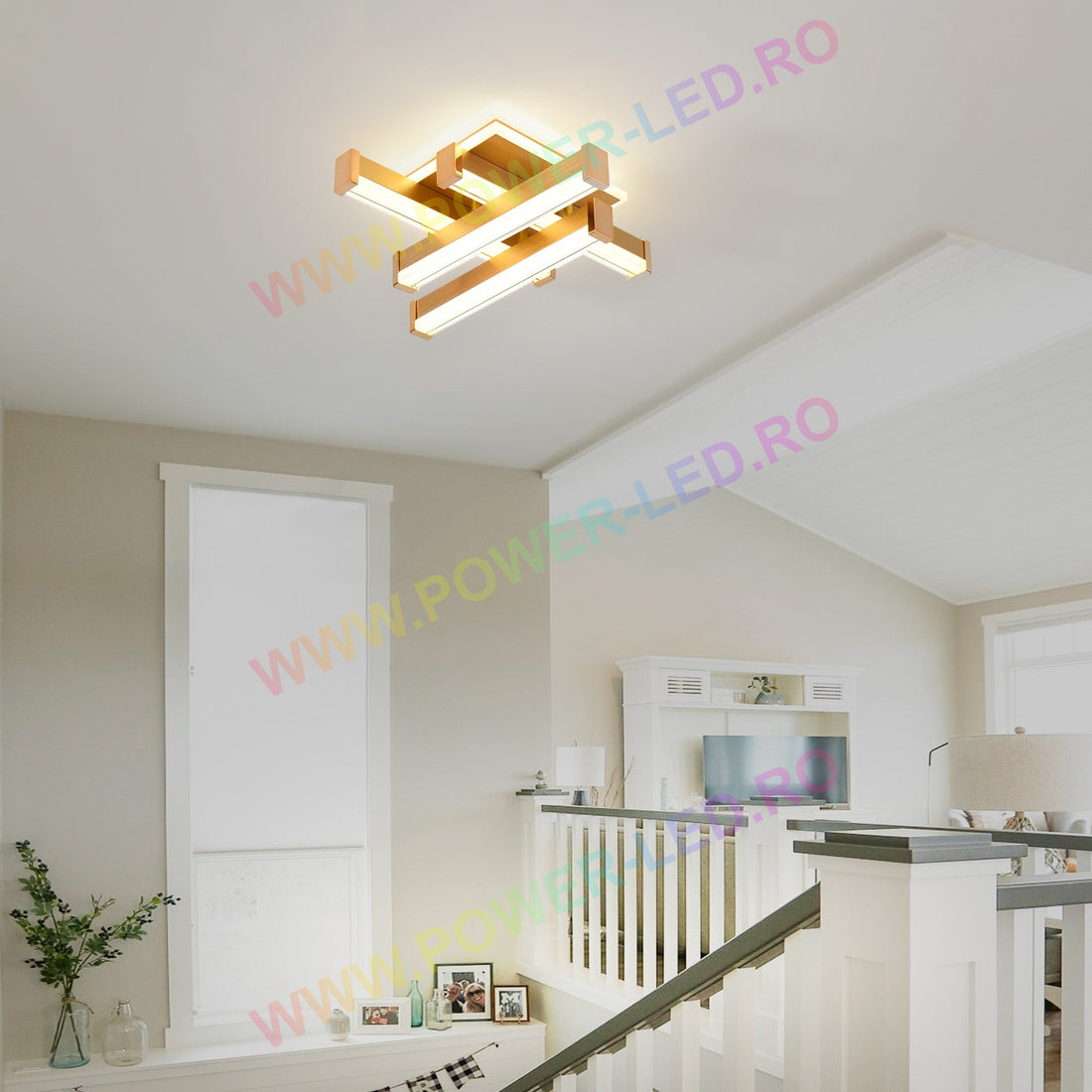LED аплик LINNES SQUARE 62W GOLD еквивалент 300W