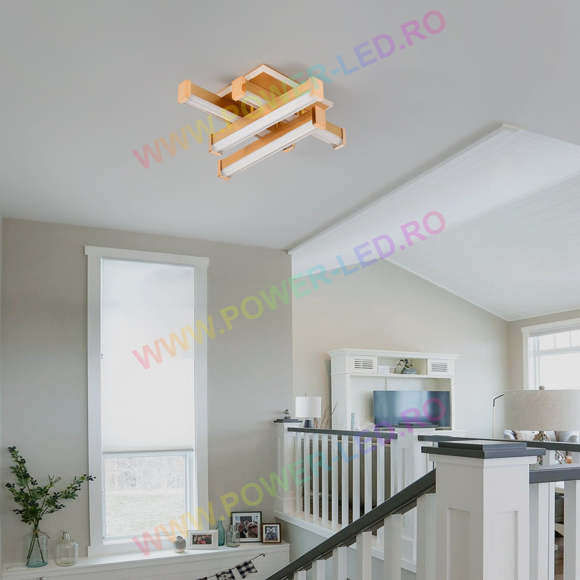 LED аплик LINNES SQUARE 62W GOLD еквивалент 300W