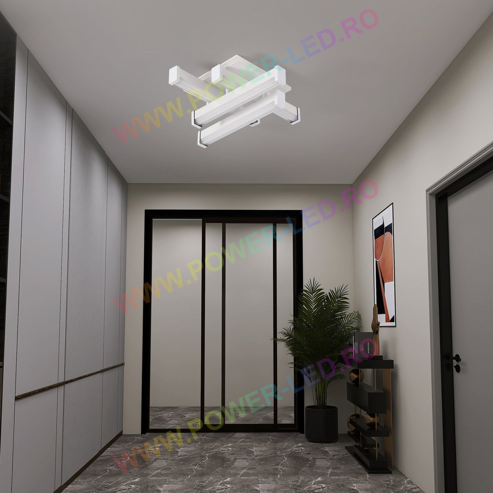 LED аплик LINNES SQUARE 62W бял еквивалент 300W