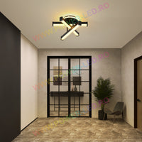 LED аплик LINNES CIRCLE 52W BLACK Еквивалент 300W