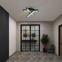 LED аплик LINNES CIRCLE 52W BLACK Еквивалент 300W