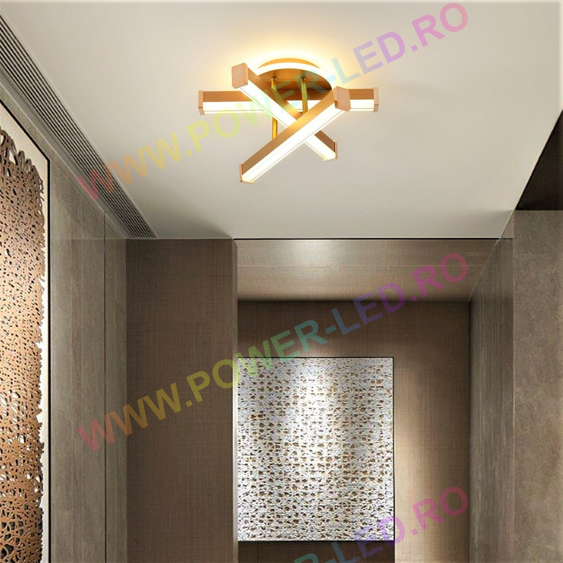 LED аплик LINNES CIRCLE 52W GOLD Еквивалент 300W
