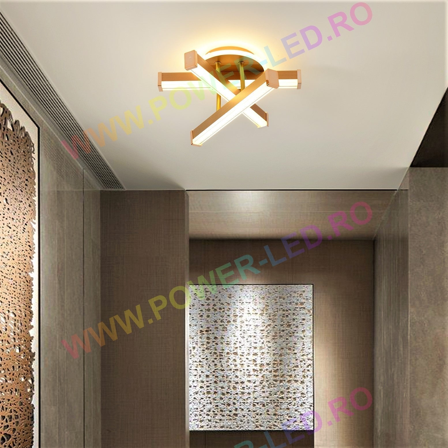 LED аплик LINNES CIRCLE 52W GOLD Еквивалент 300W