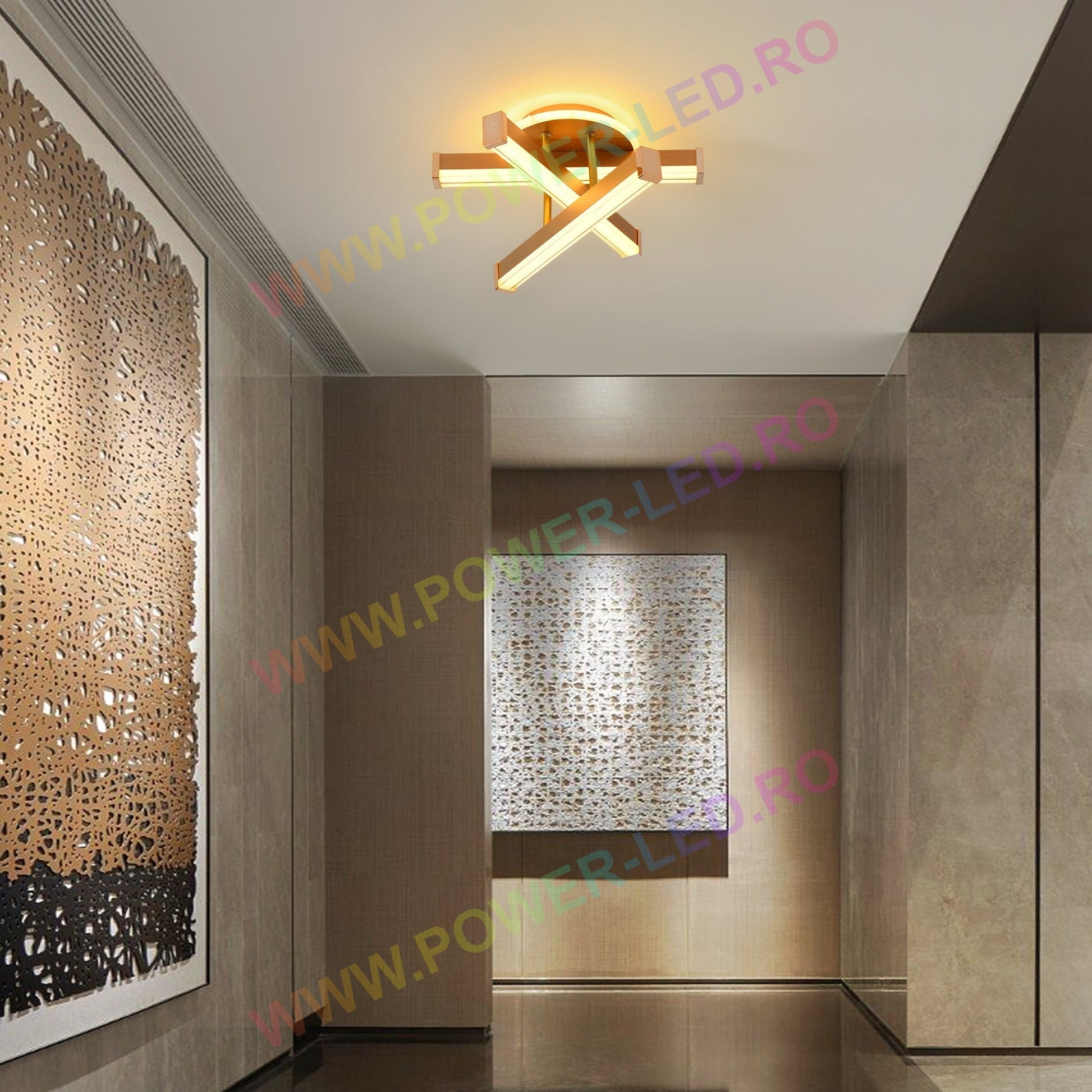 LED аплик LINNES CIRCLE 52W GOLD Еквивалент 300W