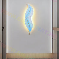 Aplica Led Luxury Feather 25W 63Cm Blue Sky Wall Light Fixtures