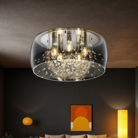 Lustra Chrome 5xE14 ShinePulse 28W ARGINTIE / ABAJUR Chandeliers