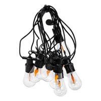 Светлинна гирлянда 5m / 10 LED крушки с вграден ефект на движещ се пламък, свързваема