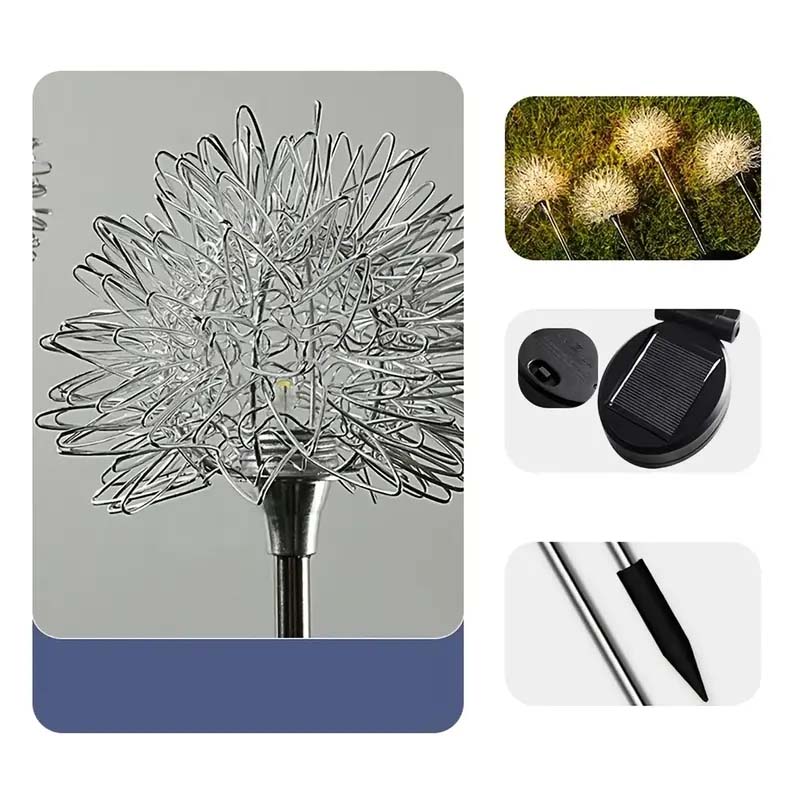Соларен градински стълб Декорация DANDELION 73CM