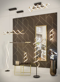 LED осветително тяло SEQUENCE Gold+Black Еквивалент 300W