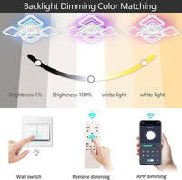 LED осветително тяло 4+4 SQUARE Gigant RGB Еквивалент 1000W Дистанционно