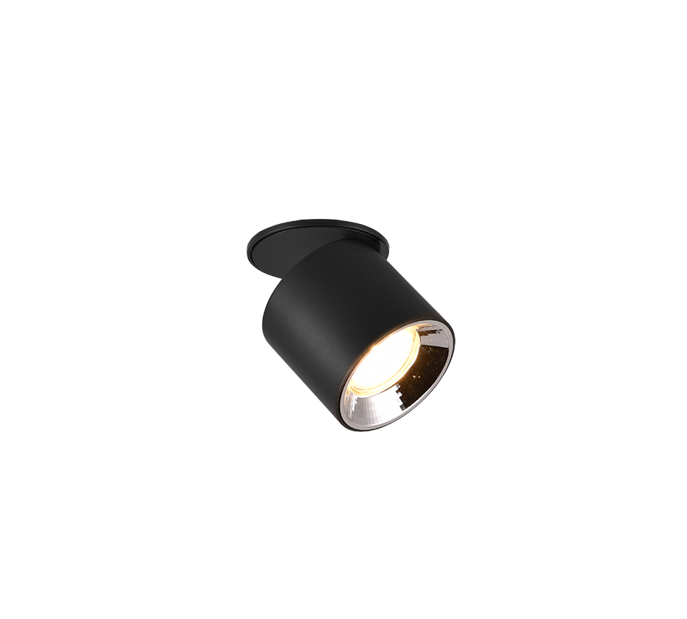 Насочен кръгъл повърхностен спот черен фасунга GU10 Ø8.7x12CM