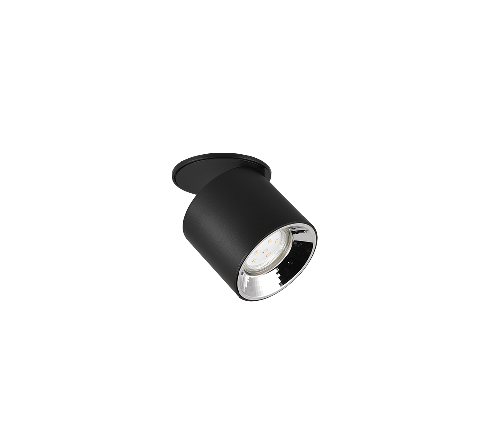 Насочен кръгъл повърхностен спот черен фасунга GU10 Ø8.7x12CM