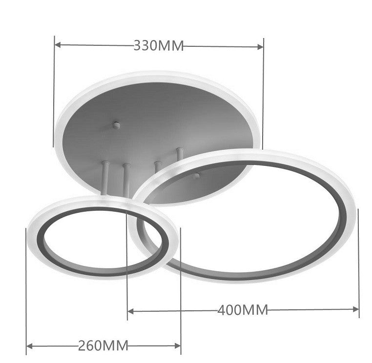 LED осветително тяло TWO CIRCLE Design Еквивалент 400W с дистанционно