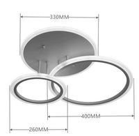 LED осветително тяло TWO CIRCLE Design Еквивалент 400W с дистанционно