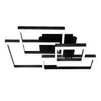 LED осветително тяло 184W Straight Angles Black с дистанционно, еквивалент 800W