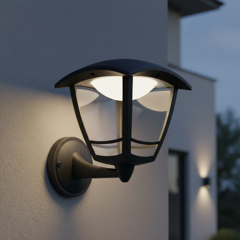 Външен LED аплик тип фенер MEPHISTO, черен, 23,2 cm