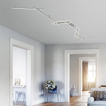 LED осветително тяло INDIRA, регулируемо, сребристо, 345cm, еквивалент 350W