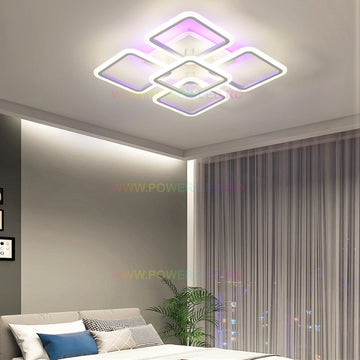 LED осветително тяло SQUARE RGB 55cm Еквивалент 800W Дистанционно