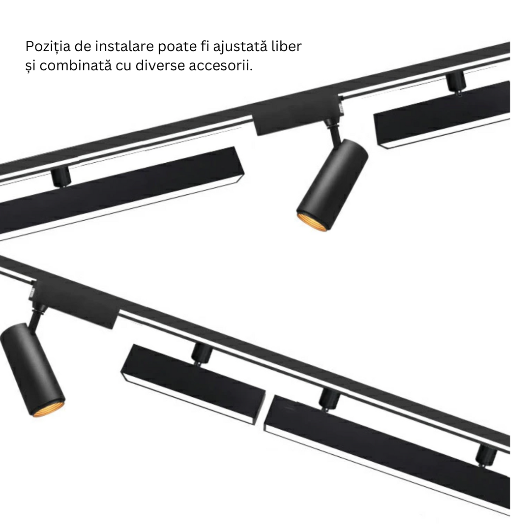 LED спот за шина Магазин Линеен MAT 48W 120cm черен