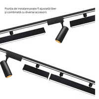 LED спот за шина Магазин Линеен MAT 48W 120cm черен