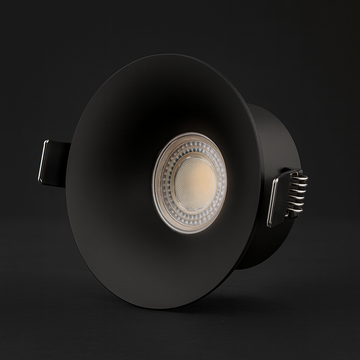 COB LED спот 7W Кръгъл Черен / ⌀65mm / Вграден / Топла светлина