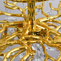 Lustra LED Gold 6XG9 KLARA AURIE / MINIMALIST DESIGN Lighting Fixtures