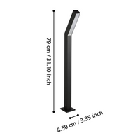 Slalp LED 790mm Ornamental 2X4.5W IP44 900993 NEAGRA / STALP ORNAMENTAL / ALB CALD EXTERIOR LAMP