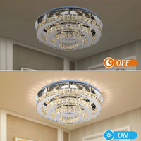 LED осветително тяло Cristal Exquisite Round Еквивалент 800W с дистанционно