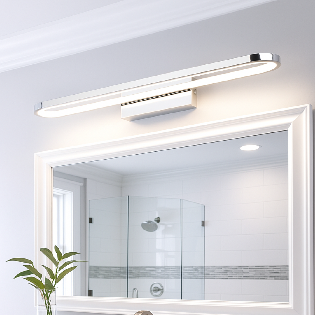 LED аплик за баня IP44 с бутон GIANNI хром, еквивалент 250W