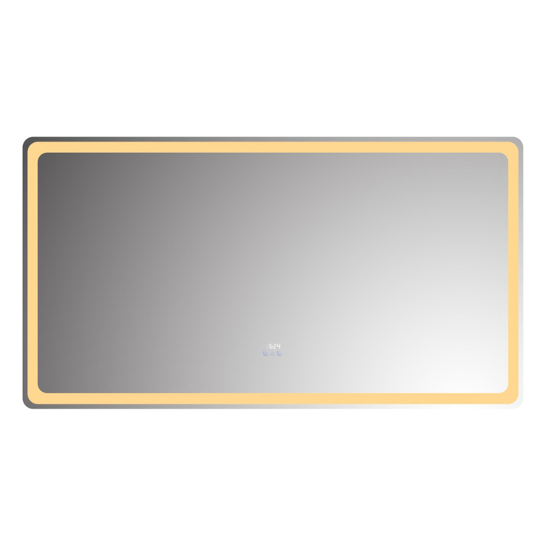 LED огледало 150x80CM със сензор радар, 3 вида светлина, touch, демистер, часовник, термометър