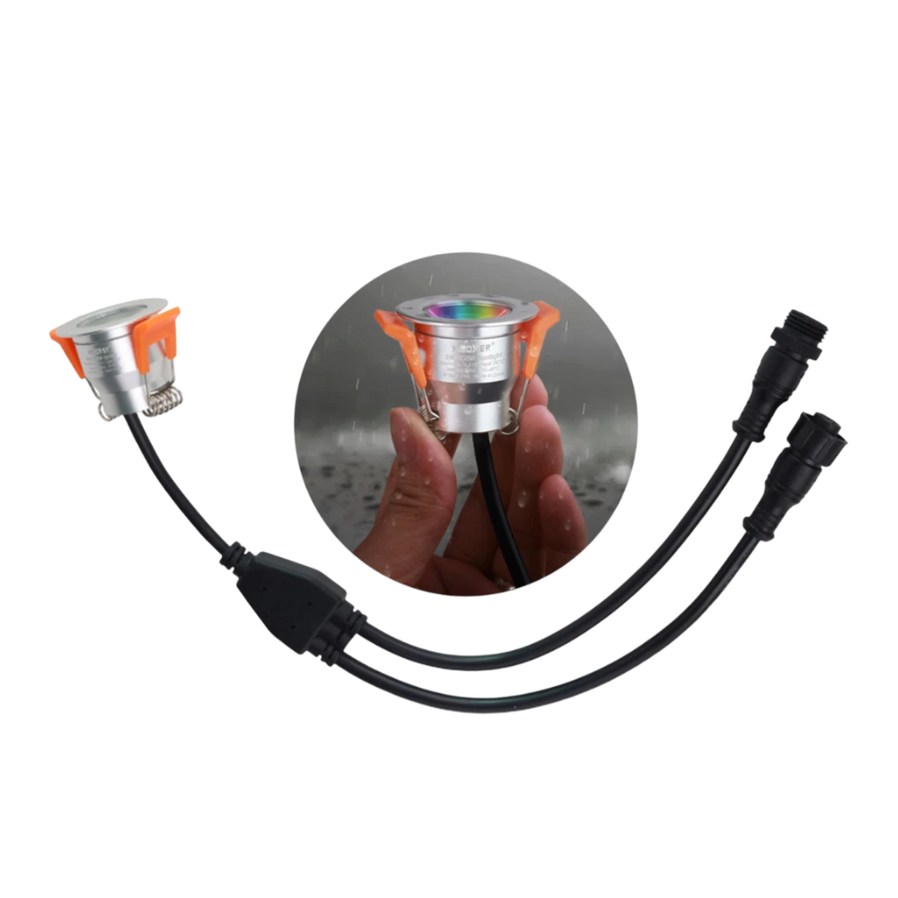 LED спот RGB 3W MIBOXER вграден IP66 Еквивалент 30W