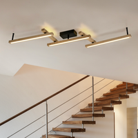 LED осветително тяло BELLARI Wood, регулируемо, еквивалент 400W, с дистанционно