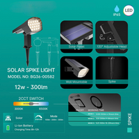 Соларен LED стълб за градина 12W