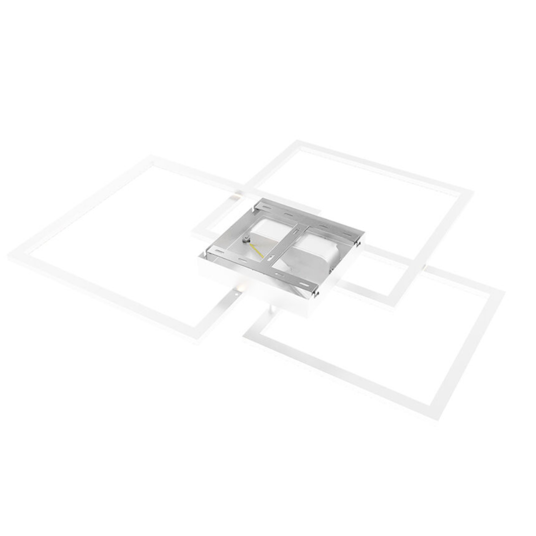 LED осветително тяло 3 Squares Cristal White еквивалент 800W с дистанционно