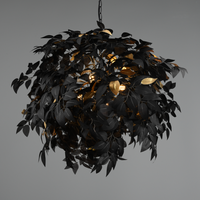 Осветително тяло висящо Luxury LEAVY Black