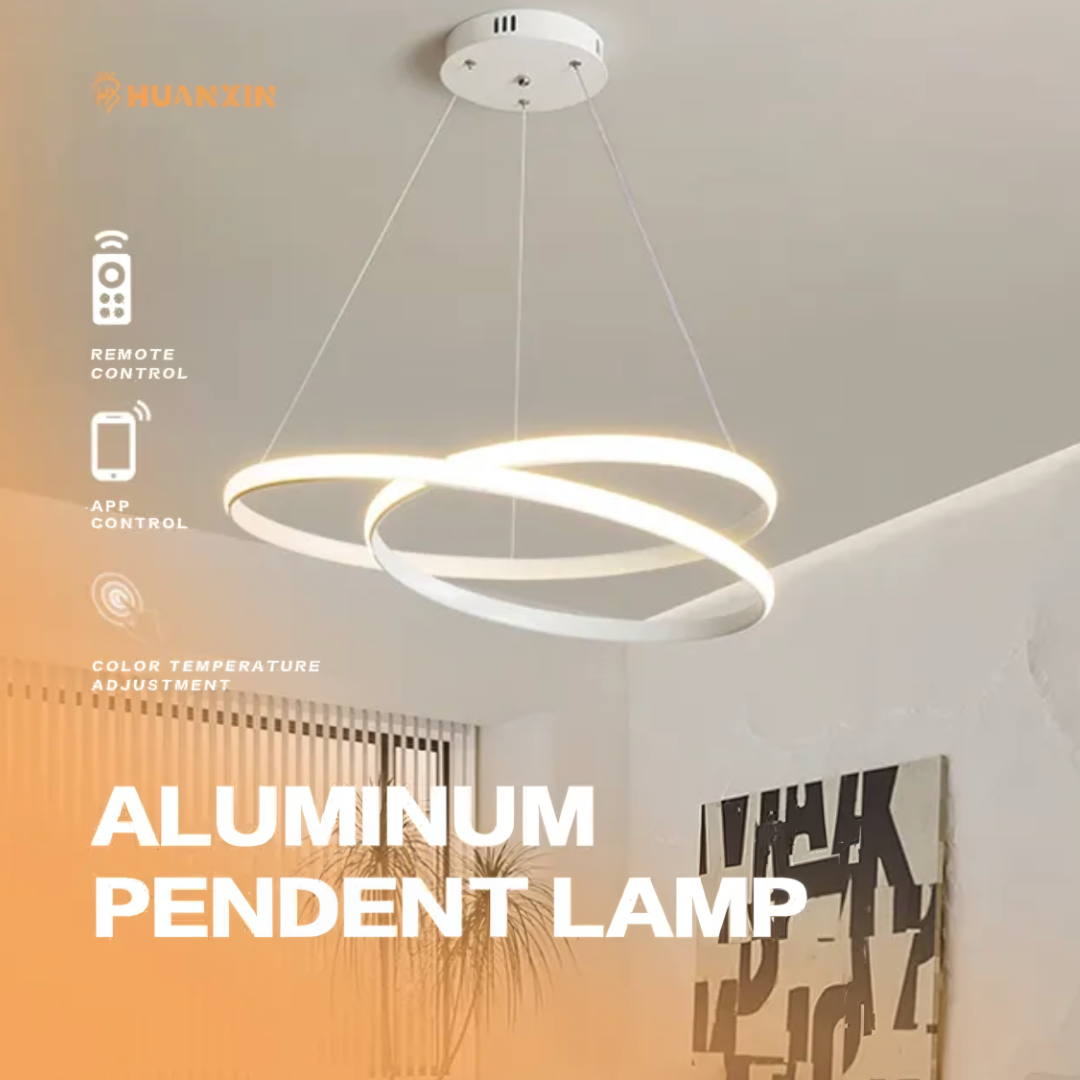 Бяла висяща LED осветително тяло 120W Lumea с дистанционно, еквивалент 600W