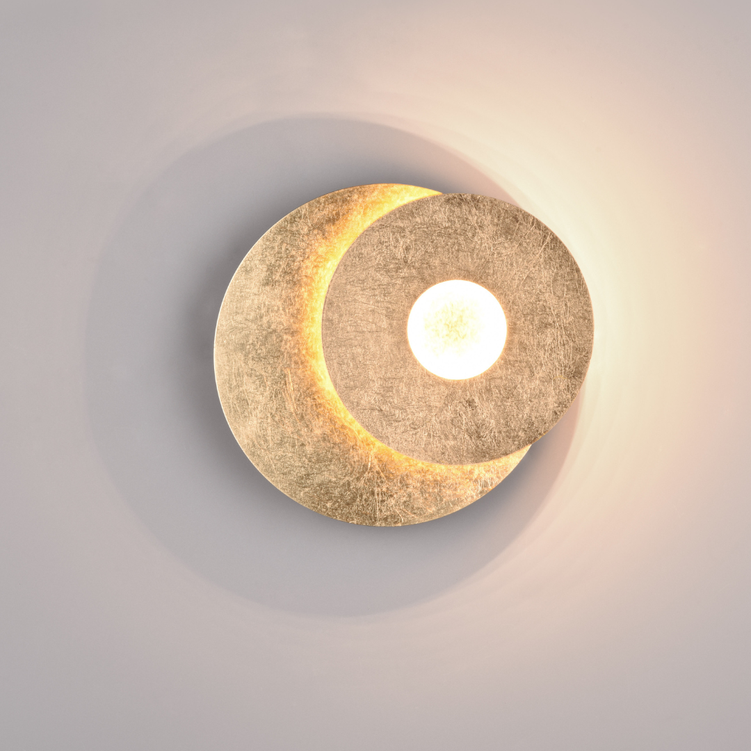LED аплик Luxury Round Gold LEANO