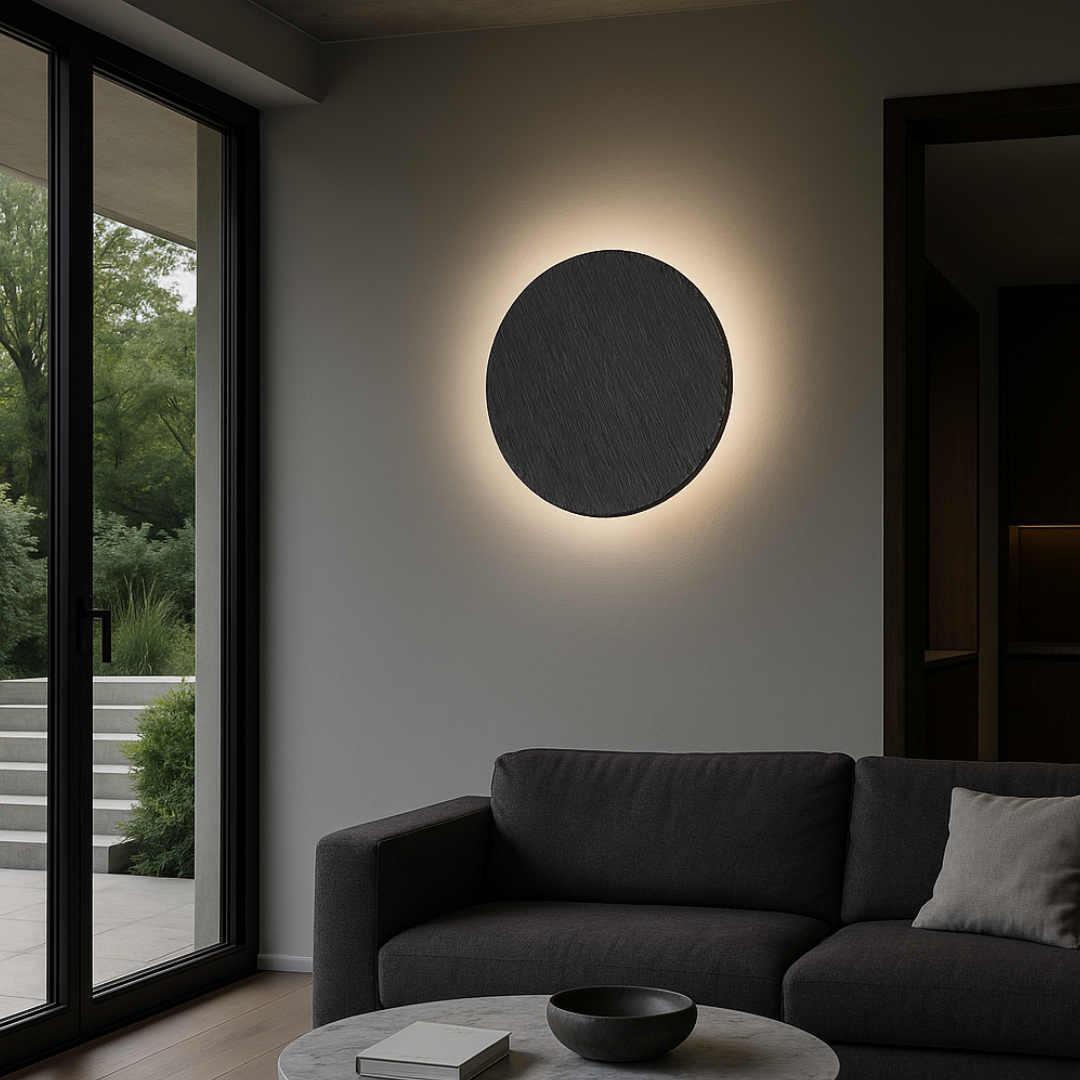 Аплик LED 9W Black RAVEN Stone Effect