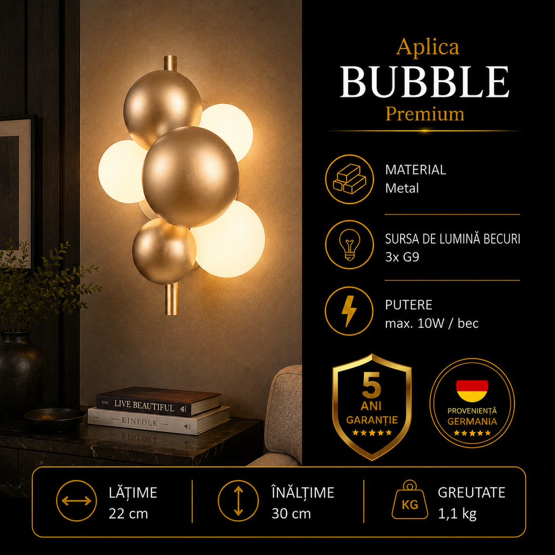 Аплик Абажур Luxury BUBBLE