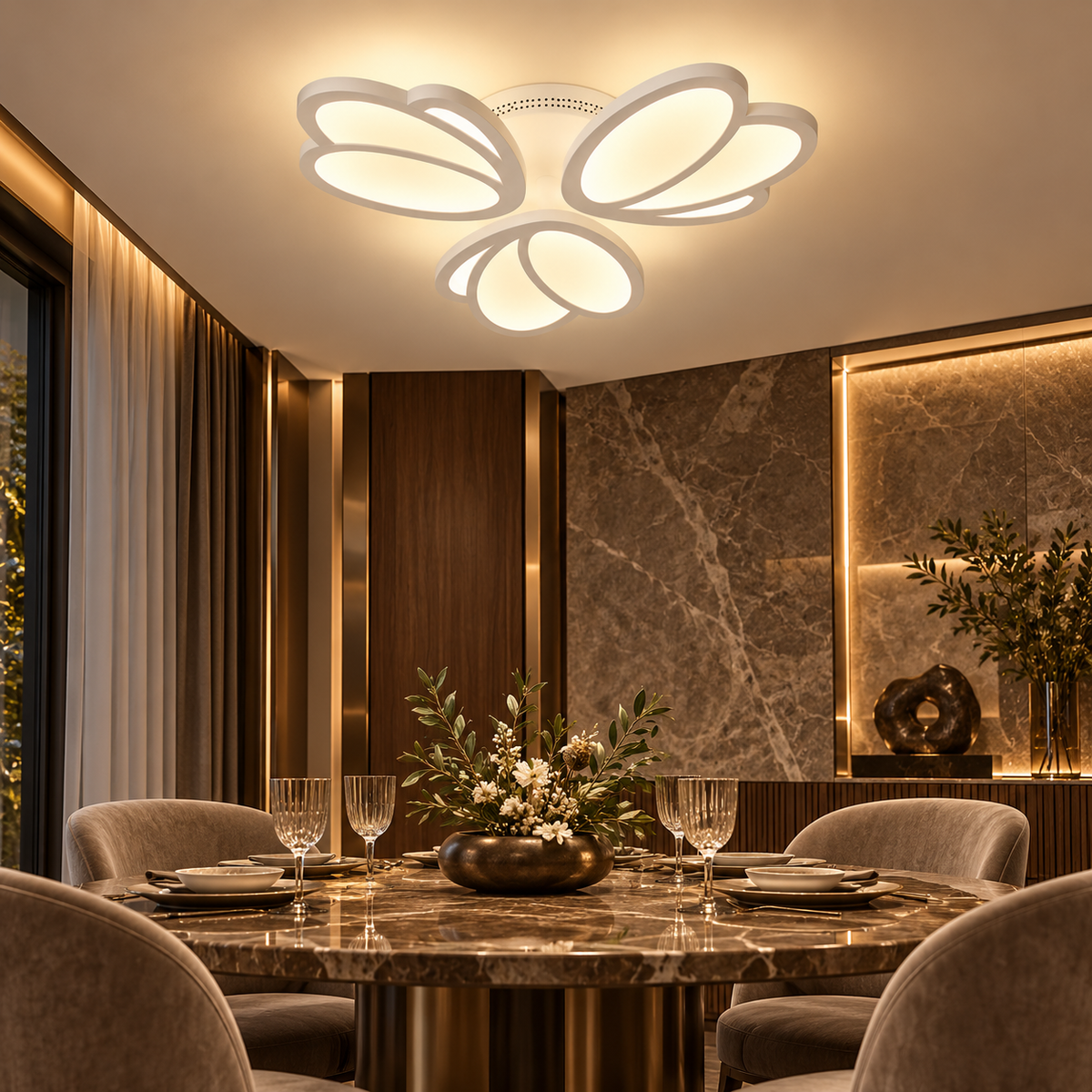 LED осветително тяло Mini TULIP Еквивалент 300W с дистанционно