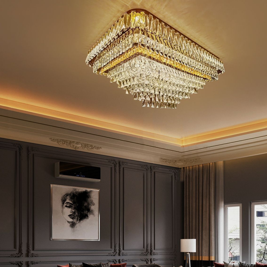 LED осветително тяло от кристал за таван 115x75CM Grand Glamour, еквивалент 2000W