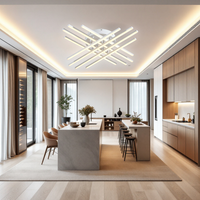 LED осветително тяло 144W X с 8 бели линии, еквивалент 1000W, с дистанционно