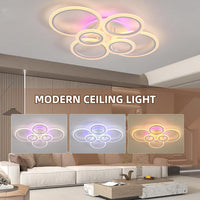 LED осветително тяло 4+2 CIRCLE RGB Бяло Еквивалент 600W Дистанционно